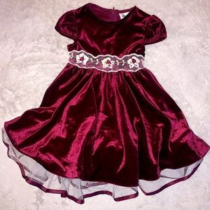 New 2T Rare Editions Velour & Tulle Holiday Dress